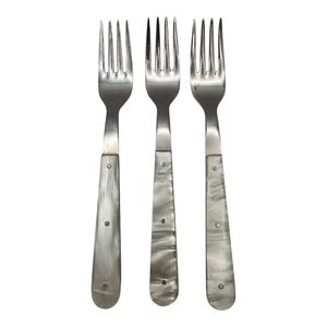 Rostfrei Germany 3 pcs Dinner Forks Flatware Set Bakelite/Mother Pearl Handles‎